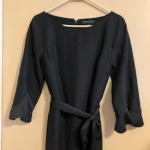 BR Black Dress with Satin Sash